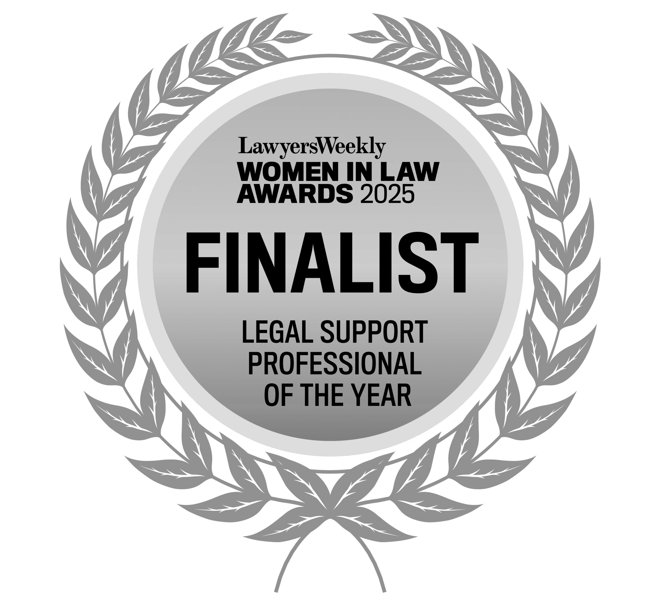Lawyers Weekly - Finalist - Legal Support Professional of the Year 2025