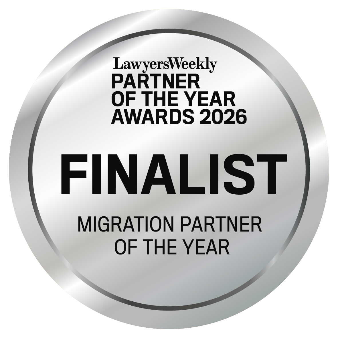 Lawyers Weekly 2026 - Finalist - Migration Partner of the Year